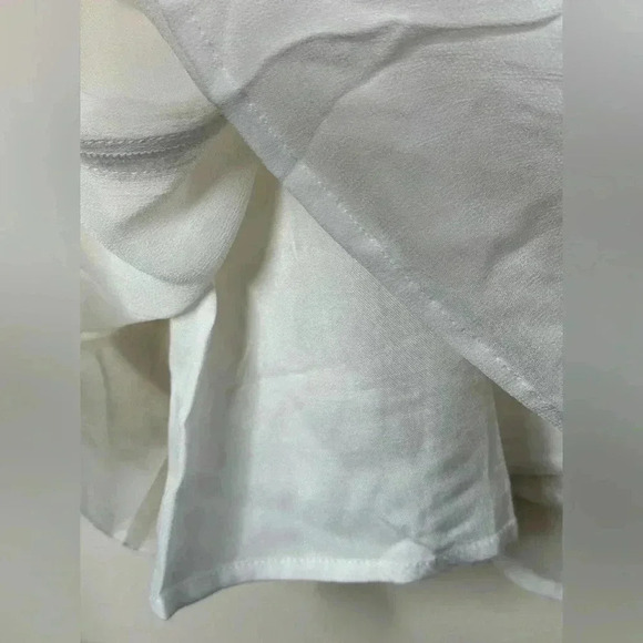 Lulus In the Meadows White Crochet Lace Babydoll Embroidered Trim Dress XS - Picture 6 of 14